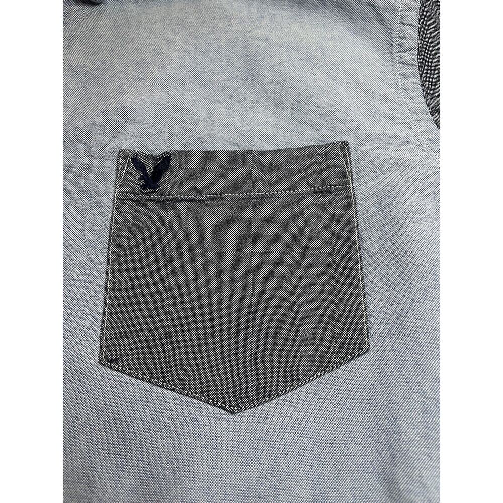 American Eagle Men’s Blue Patchwork Colorblock Bu… - image 5